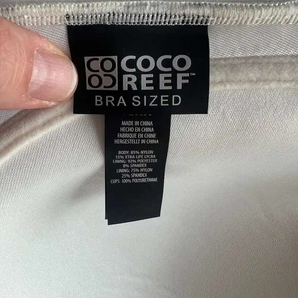 NWOT Coco Reef black and white polka dot 5-way convertible bikini top - Picture 9 of 10